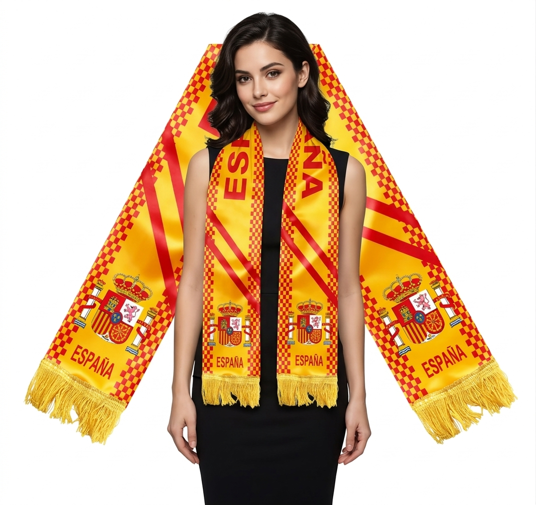 Soccer Fans' national flag scarves