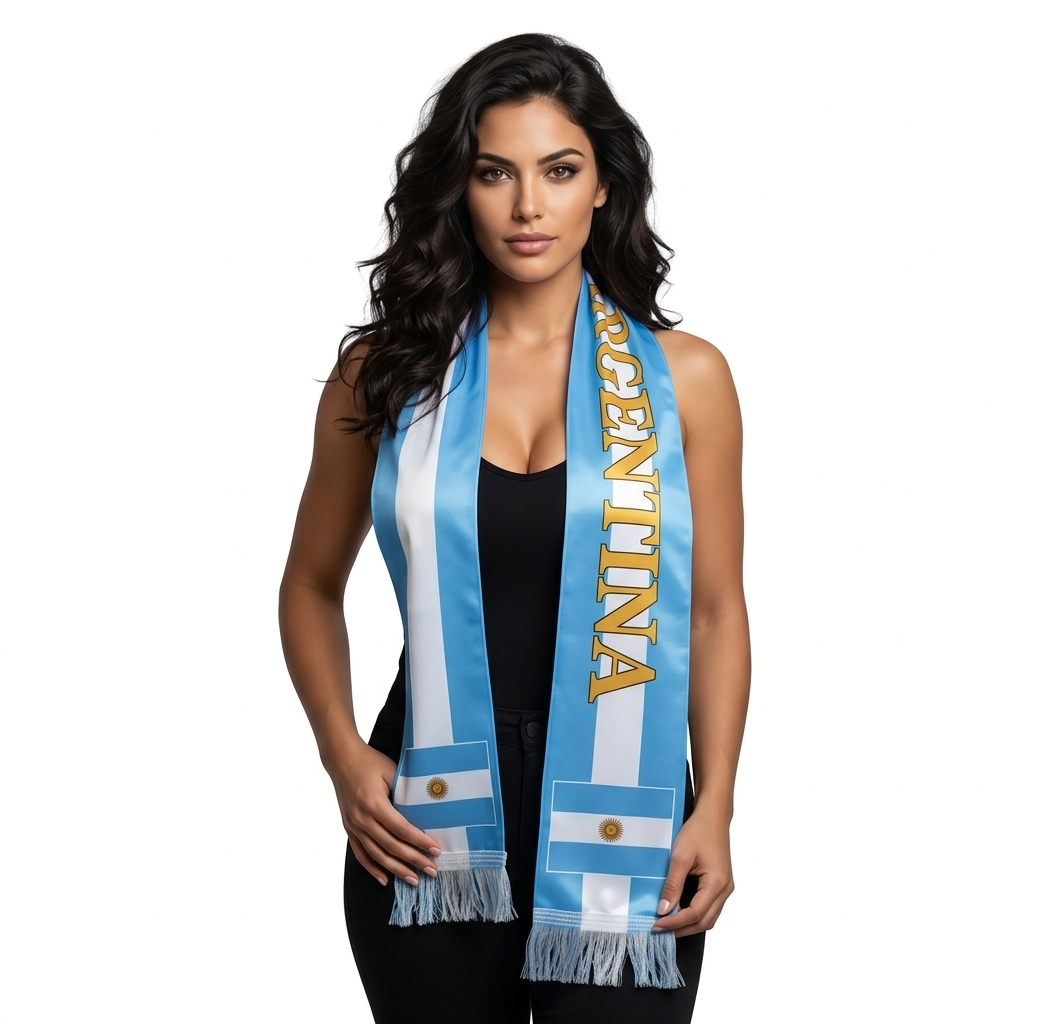 Soccer Fans' national flag scarves