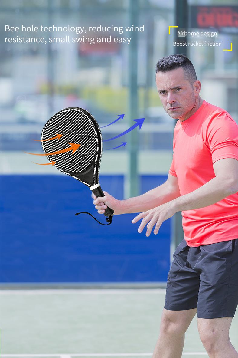 Sketis Padel Lite — Cage Style Design, Faux Carbon Fiber Material, EVA Core, 38mm Thickness Padel Racket