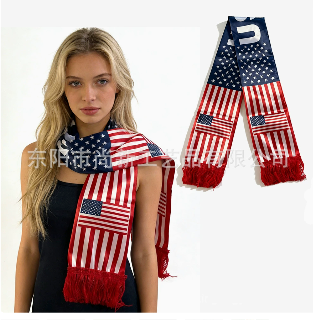 Soccer Fans' national flag scarves