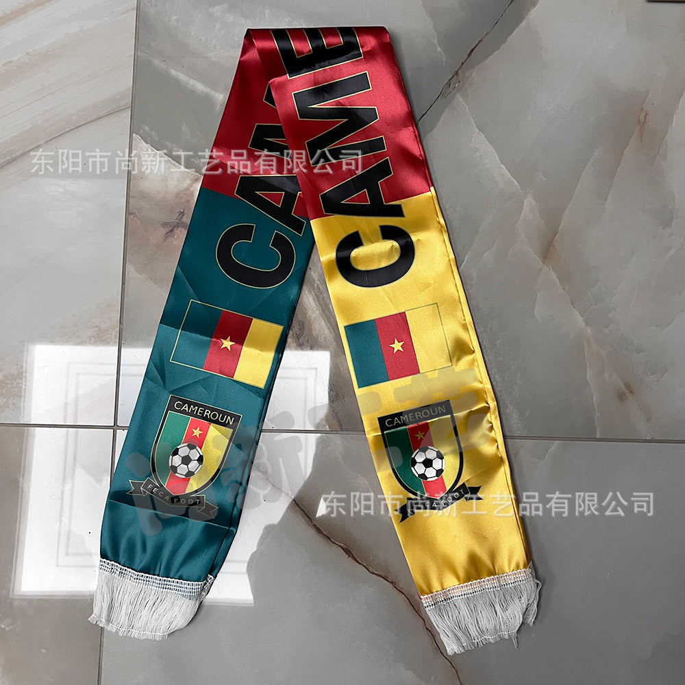Soccer Fans' national flag scarves
