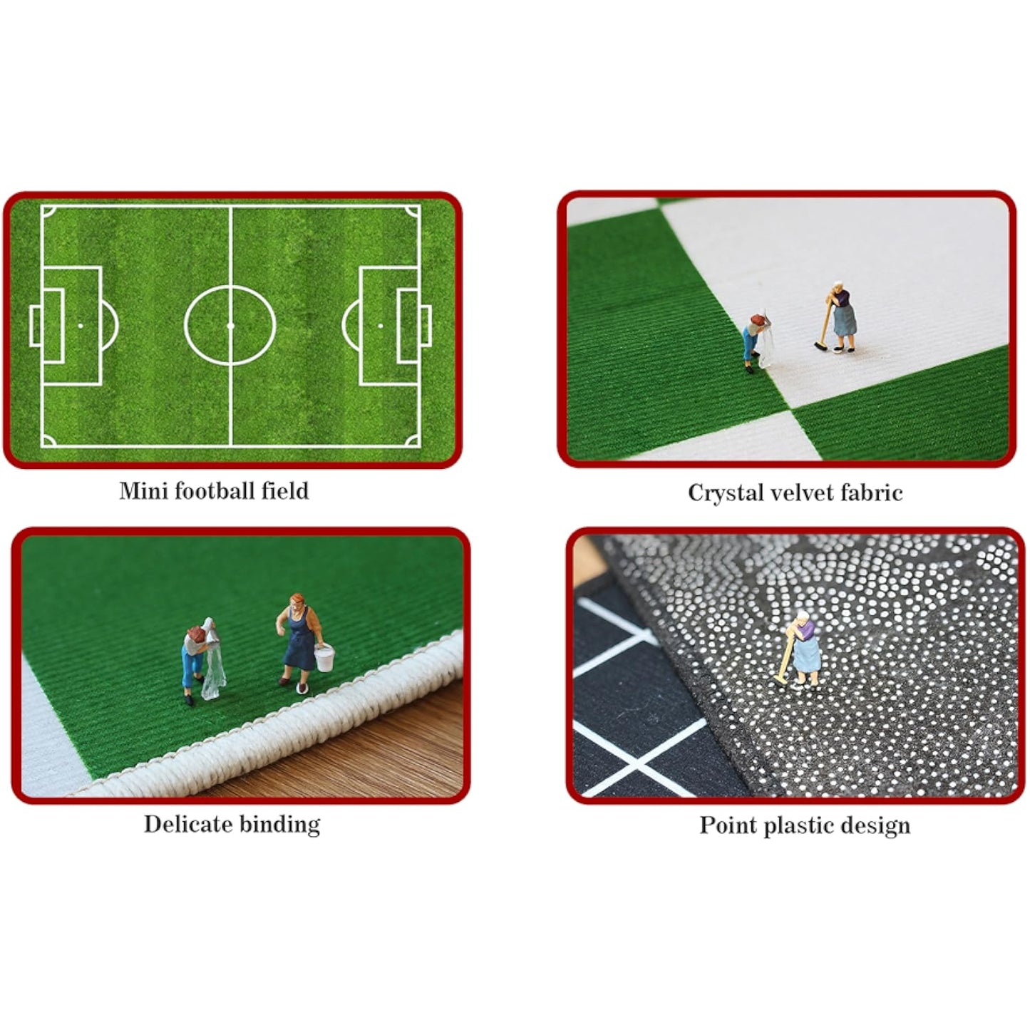 2026 Soccer Field Rug 6'x9'(180x270c) - Large Soft Area Rug for Watch Party Decor, Non-Slip Football Pitch Carpet for Boys Room, Sports Bar